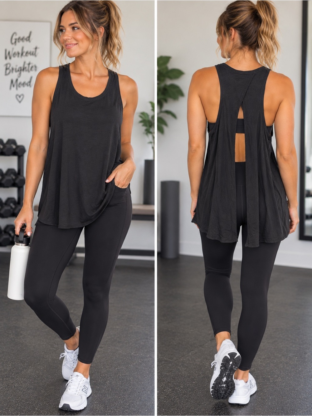 Lululemon Lightweight Split-Back
Training Tank Top - Black Size 10 A342